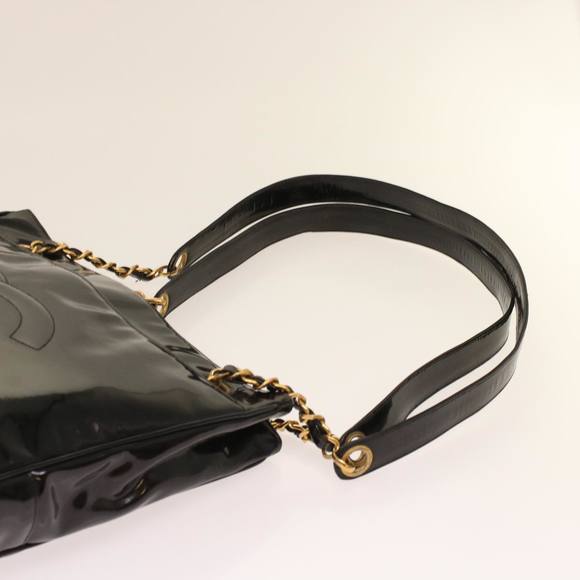 CHANEL Chain Shoulder Bag Patent leather Black CC Auth ar9959B - Picture 8 of 16